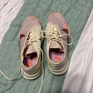 Nike Cream and Orange Women's Athletic Shoes